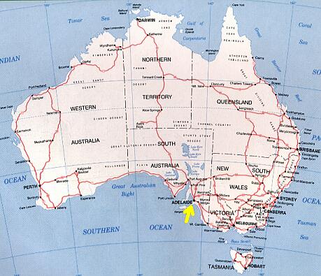 map of Australia