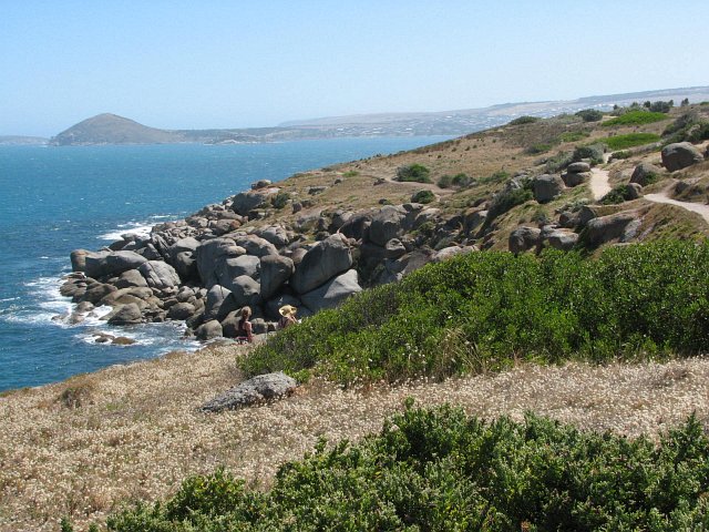 View across Encounter Bay to The Bluff