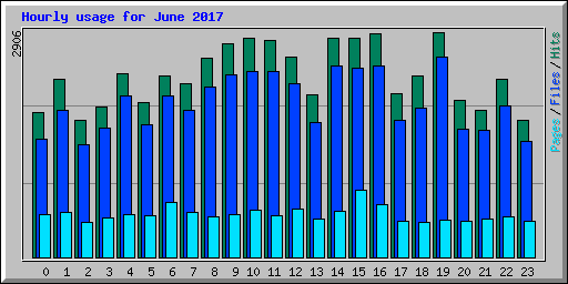 Hourly usage for June 2017