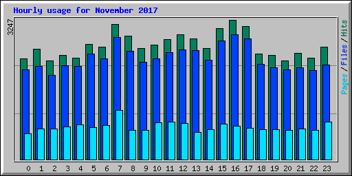 Hourly usage for November 2017